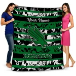 personalized north texas mean green layered florals green white quilt blanket best selling