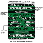 personalized north texas mean green layered florals green white quilt blanket best selling