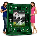 personalized north texas mean green snoopy coach green quilt blanket best selling
