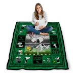 personalized north texas mean green snoopy coach green quilt blanket best selling