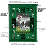 personalized north texas mean green snoopy coach green quilt blanket best selling