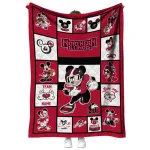personalized northern illinois huskies mickey crimson red white quilt blanket best selling