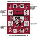 personalized northern illinois huskies mickey crimson red white quilt blanket best selling
