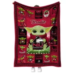 personalized northern illinois huskies yody baby pattern red quilt blanket best selling