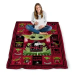 personalized northern illinois huskies yody baby pattern red quilt blanket best selling
