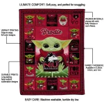 personalized northern illinois huskies yody baby pattern red quilt blanket best selling