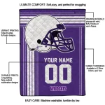 personalized northwestern wildcats helmet theme purple quilt blanket best selling