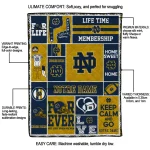 personalized notre dame fighting irish helmet passion navy quilt blanket best selling