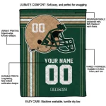 personalized ohio bobcats helmet theme green quilt blanket best selling