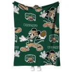 personalized ohio bobcats mickey football green quilt blanket best selling