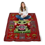 personalized ohio state buckeyes yody baby pattern scarlet quilt blanket best selling