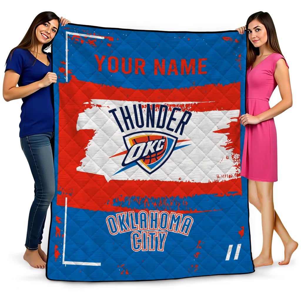 personalized oklahoma city thunder grunge patch blue white quilt blanket best selling personalized oklahoma city thunder grunge patch blue white quilt blanket best selling
