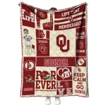 personalized oklahoma sooners helmet passion crimson quilt blanket best selling
