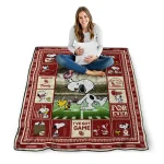 personalized oklahoma sooners snoopy coach crimson quilt blanket best selling