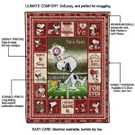 personalized oklahoma sooners snoopy coach crimson quilt blanket best selling