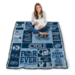 personalized old dominion monarchs helmet passion blue quilt blanket best selling