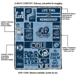 personalized old dominion monarchs helmet passion blue quilt blanket best selling
