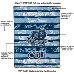 personalized old dominion monarchs layered florals blue white quilt blanket best selling