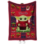 personalized ole miss rebels yody baby pattern red quilt blanket best selling