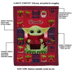 personalized ole miss rebels yody baby pattern red quilt blanket best selling