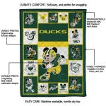 personalized oregon ducks mickey crimson green white quilt blanket best selling