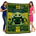 personalized oregon ducks yody baby pattern green quilt blanket best selling