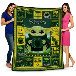 personalized oregon ducks yody baby pattern green quilt blanket best selling