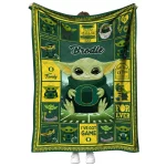 personalized oregon ducks yody baby pattern green quilt blanket best selling