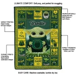 personalized oregon ducks yody baby pattern green quilt blanket best selling
