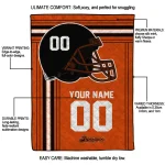 personalized oregon state beavers helmet theme orange quilt blanket best selling