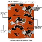 personalized oregon state beavers mickey football orange quilt blanket best selling