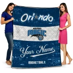 personalized orlando magic helmet fan blue white quilt blanket best selling