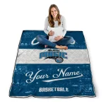 personalized orlando magic helmet fan blue white quilt blanket best selling