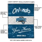 personalized orlando magic helmet fan blue white quilt blanket best selling