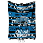 personalized orlando magic layered florals blue white quilt blanket best selling