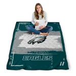 personalized philadelphia eagles grunge patch green white quilt blanket best selling