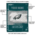 personalized philadelphia eagles grunge patch green white quilt blanket best selling