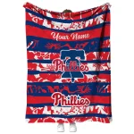 personalized philadelphia phillies layered florals blue white quilt blanket best selling