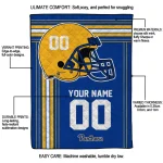 personalized pittsburgh panthers helmet theme royal blue quilt blanket best selling