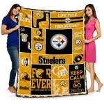 personalized pittsburgh steelers helmet passion gold quilt blanket best selling