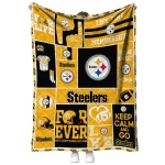 personalized pittsburgh steelers helmet passion gold quilt blanket best selling