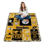 personalized pittsburgh steelers helmet passion gold quilt blanket best selling