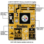 personalized pittsburgh steelers helmet passion gold quilt blanket best selling