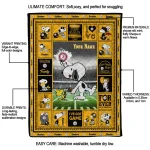 personalized pittsburgh steelers snoopy coach gold quilt blanket best selling
