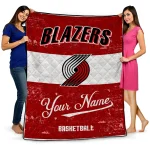 Personalized Portland Trail Blazers Helmet Fan Red White Quilt Blanket 1 personalized portland trail blazers helmet fan red white quilt blanket best selling