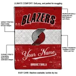 personalized portland trail blazers helmet fan red white quilt blanket best selling
