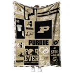 personalized purdue boilermakers helmet passion gold quilt blanket best selling