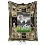 personalized purdue boilermakers snoopy coach gold quilt blanket best selling