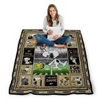 personalized purdue boilermakers snoopy coach gold quilt blanket best selling