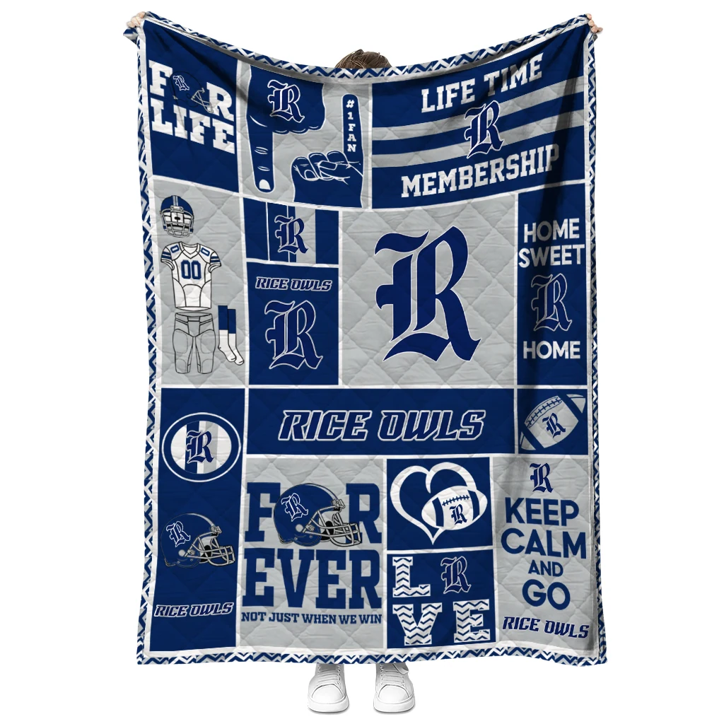 personalized rice owls helmet passion navy blue quilt blanket fashion forward personalized rice owls helmet passion navy blue quilt blanket fashion forward